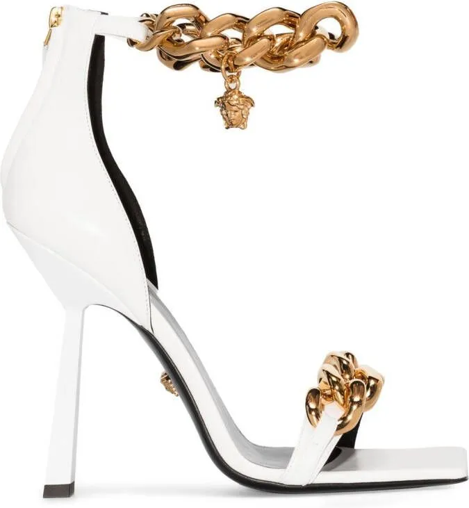 Versace Medusa Head 140mm sandals White