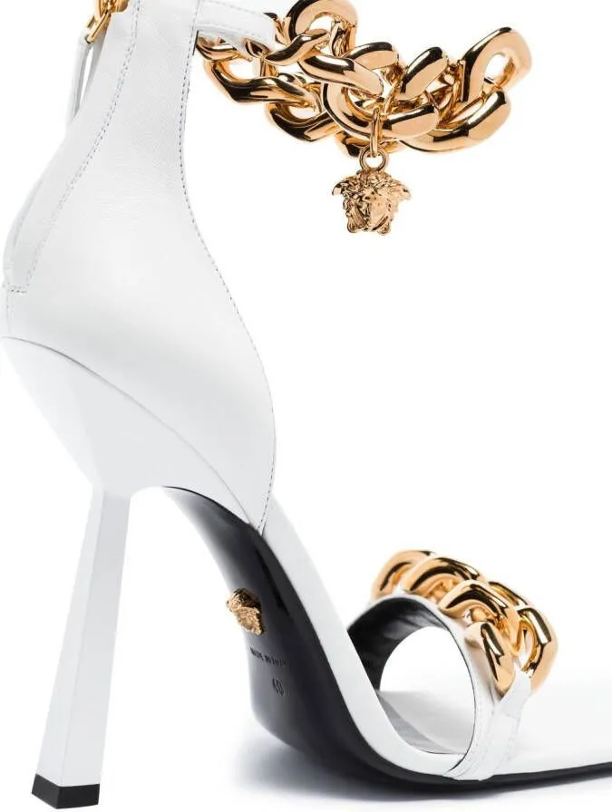 Versace Medusa Head 140mm sandals White