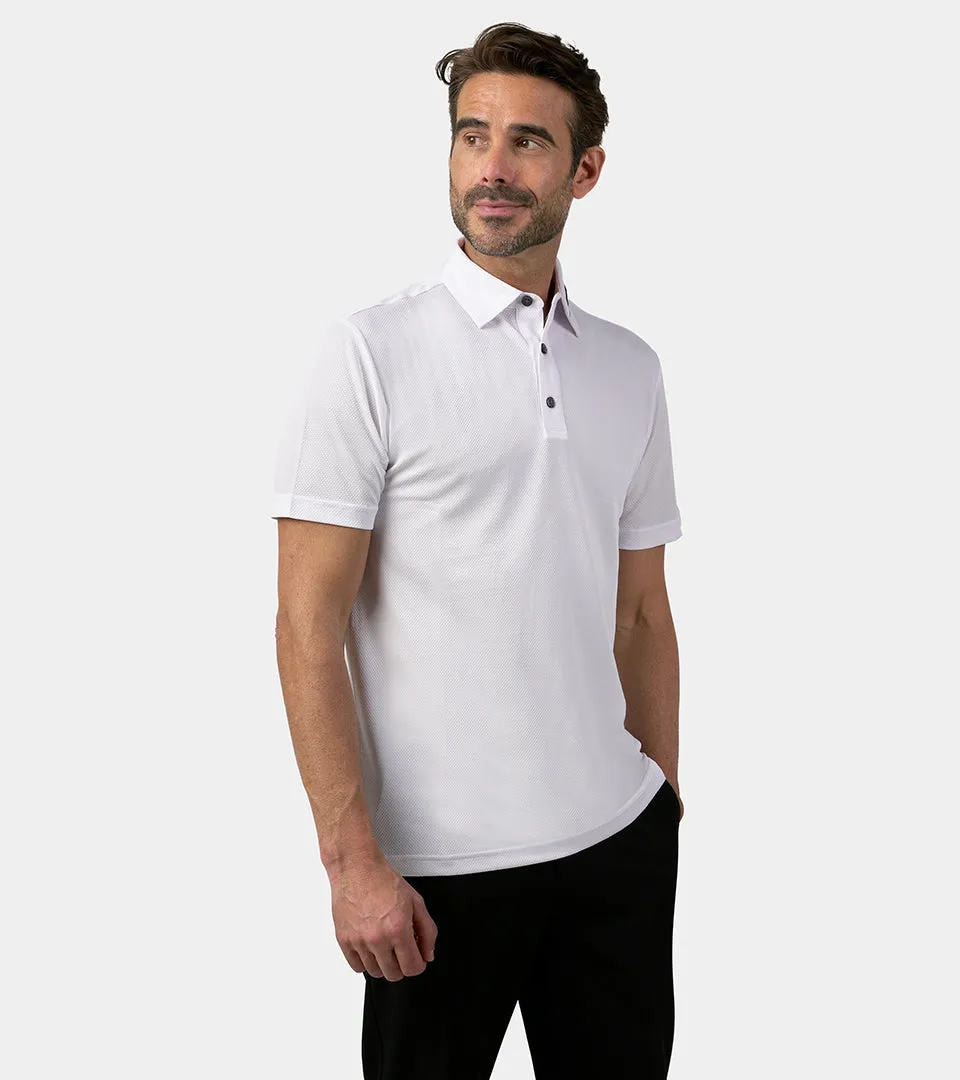 White Honeycomb Polo