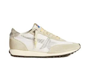 White nylon marathon sneakers with silver star - Golden Goose.