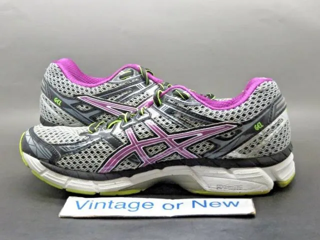 Women's asics gt 2000 2 grey orchid running shoes t3p8n sz 8.5