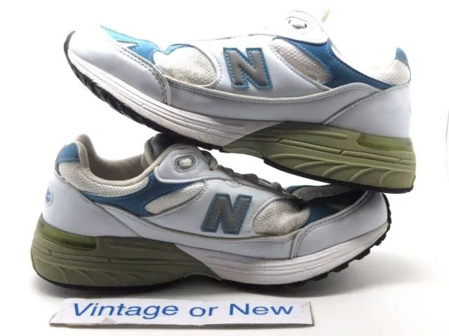 Women's new balance 993 white blue wr993bw running shoes sz 7.5