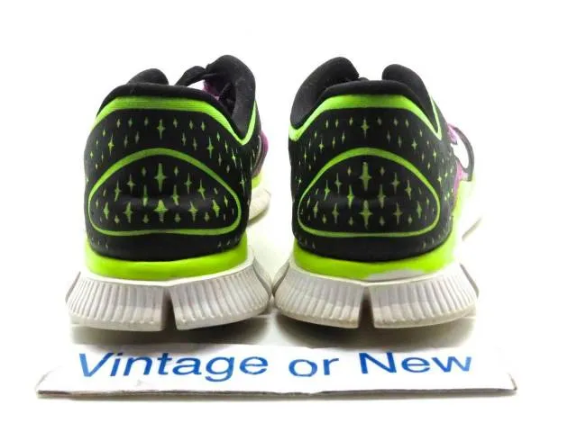 Women's nike free run+ 3 laser purple volt black running shoes 510643-553 sz 9