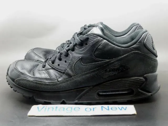 Women's nike id air max '90 triple black running shoes 2016 sz 10.5