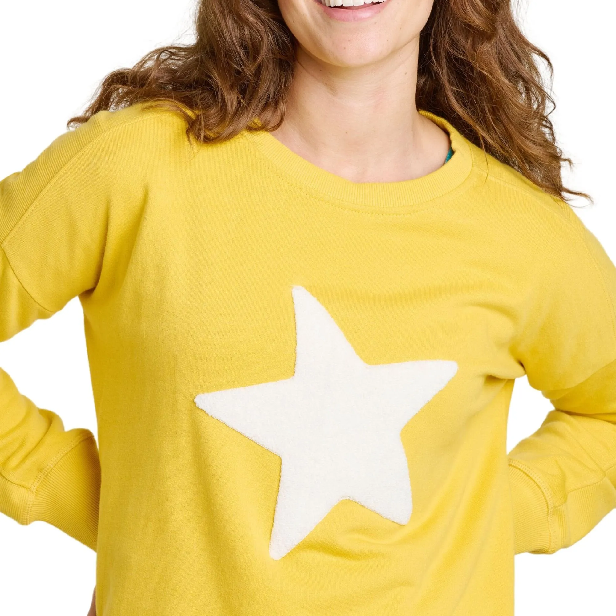 Womens Star Crew Neck Sweatshirt