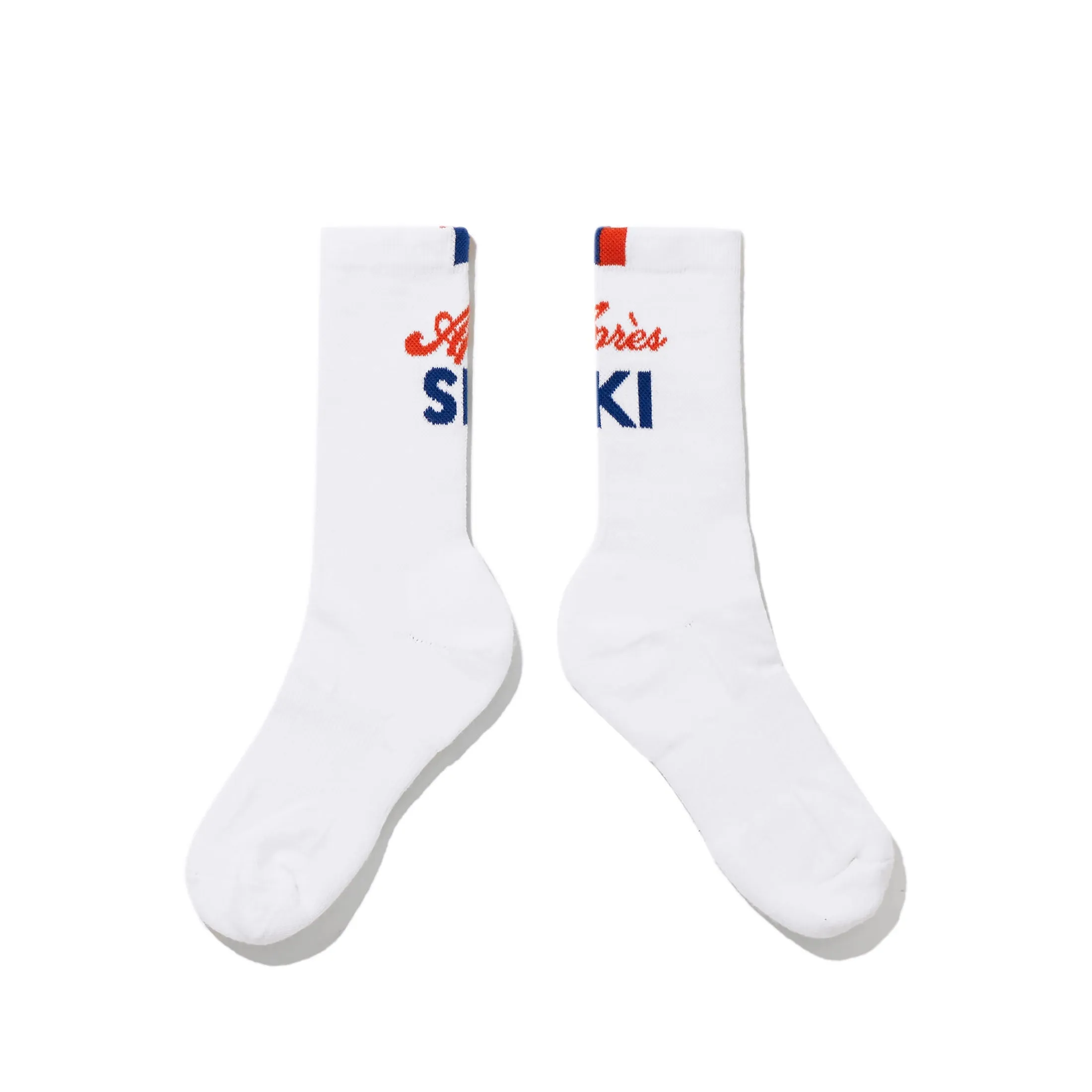 Women's white après ski sock.