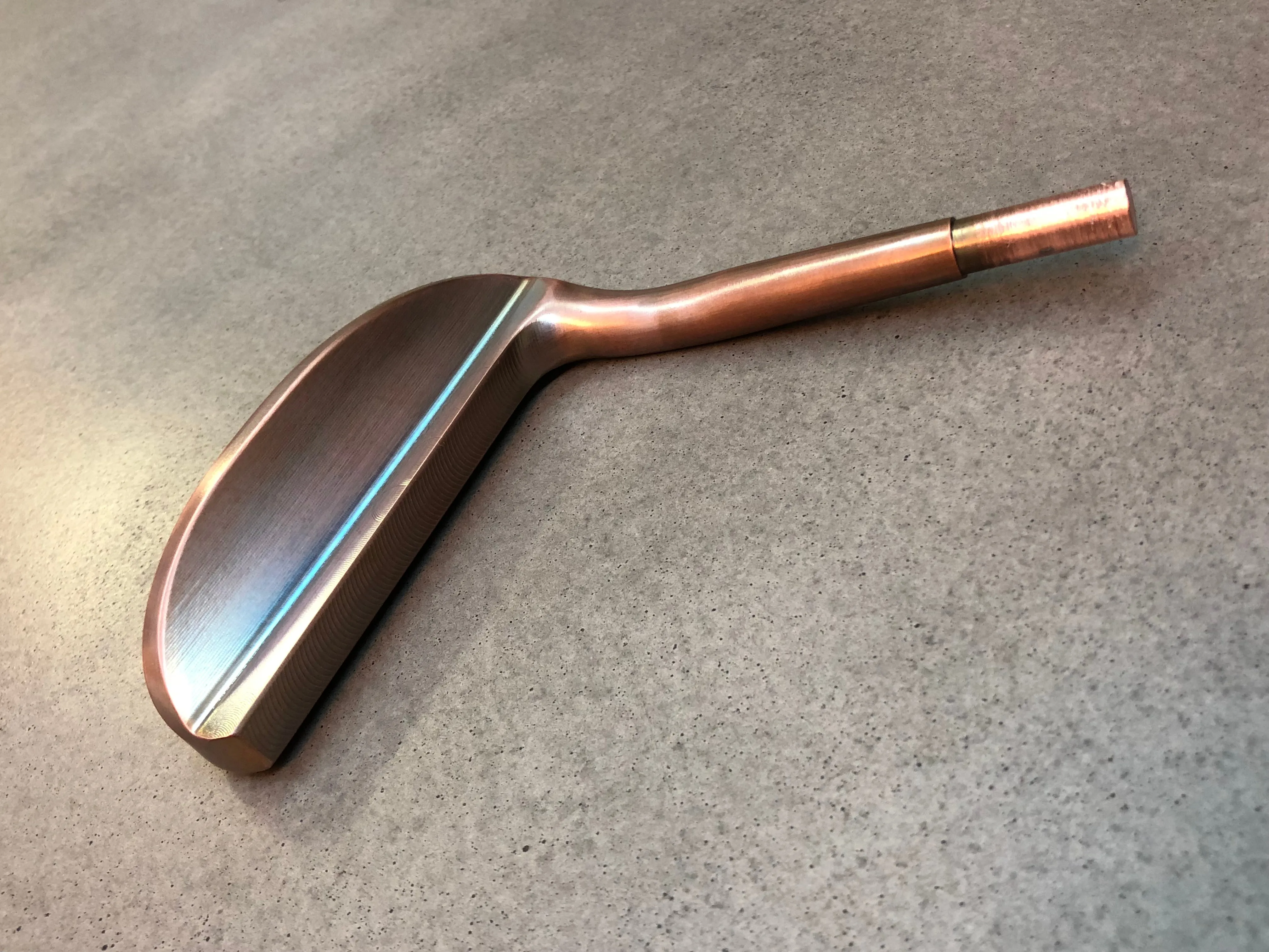 Yamada Golf Putter Head - Razor Burnt Copper Finish (Handmade)