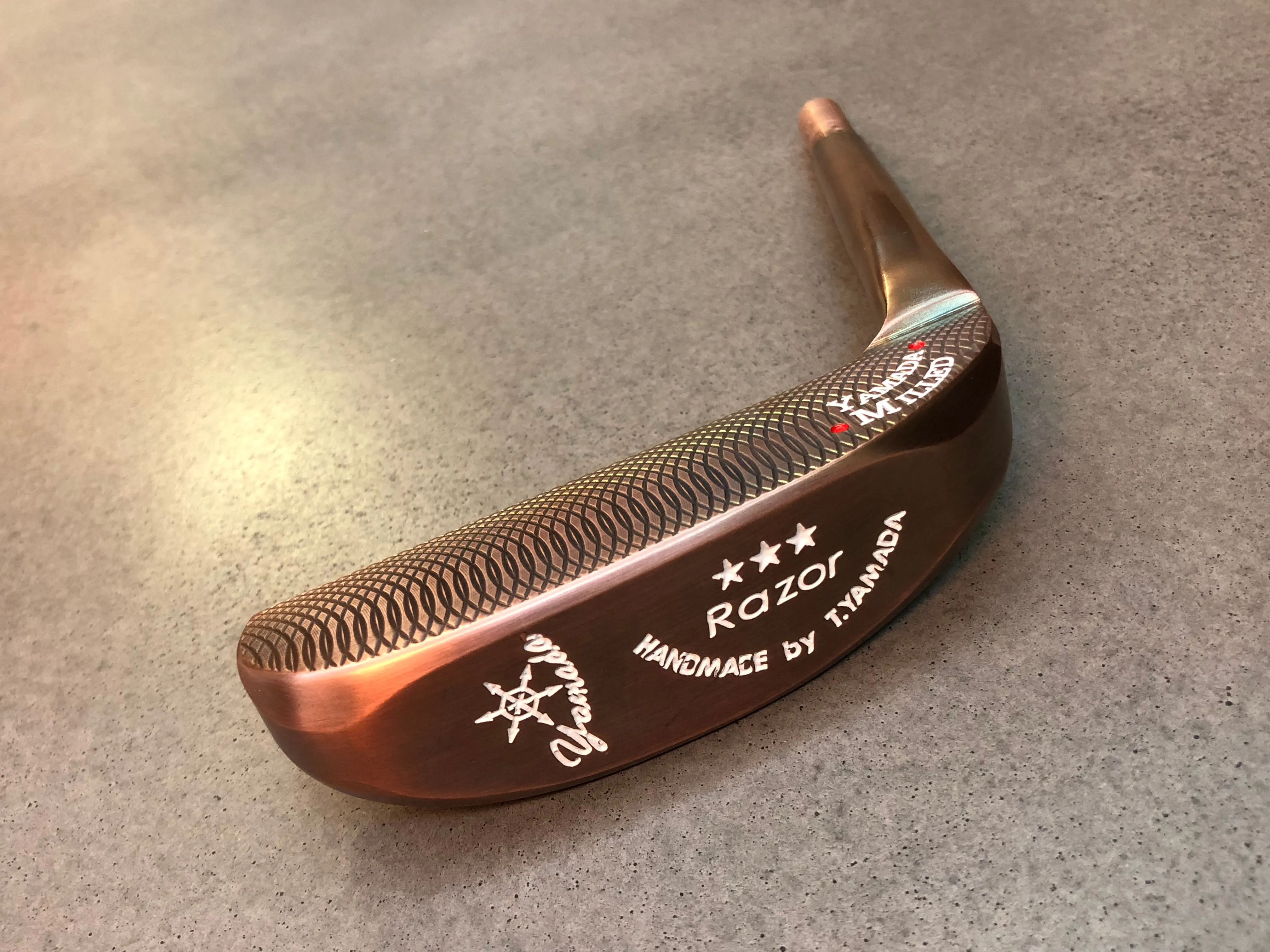 Yamada Golf Putter Head - Razor Burnt Copper Finish (Handmade)