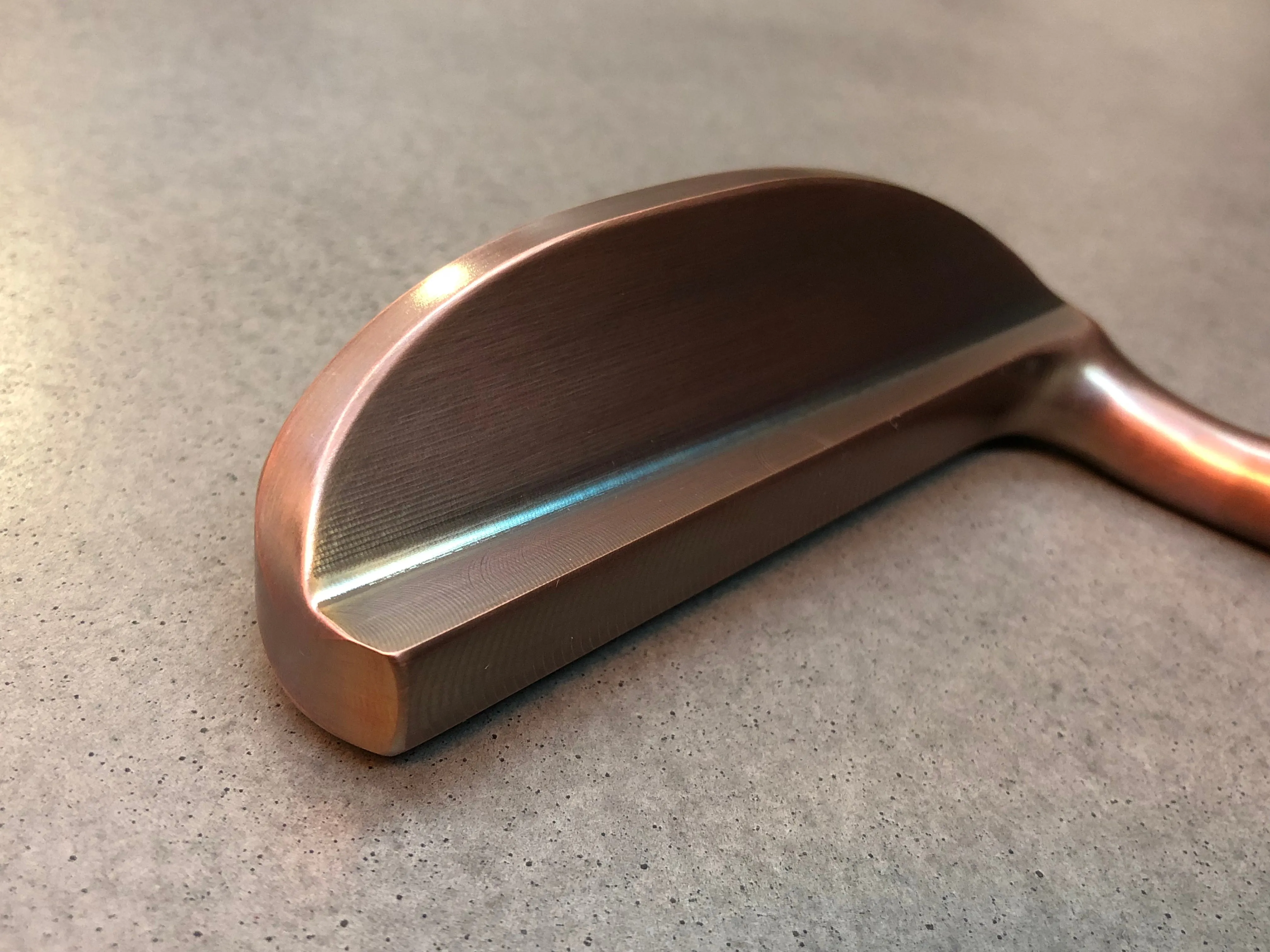 Yamada Golf Putter Head - Razor Burnt Copper Finish (Handmade)