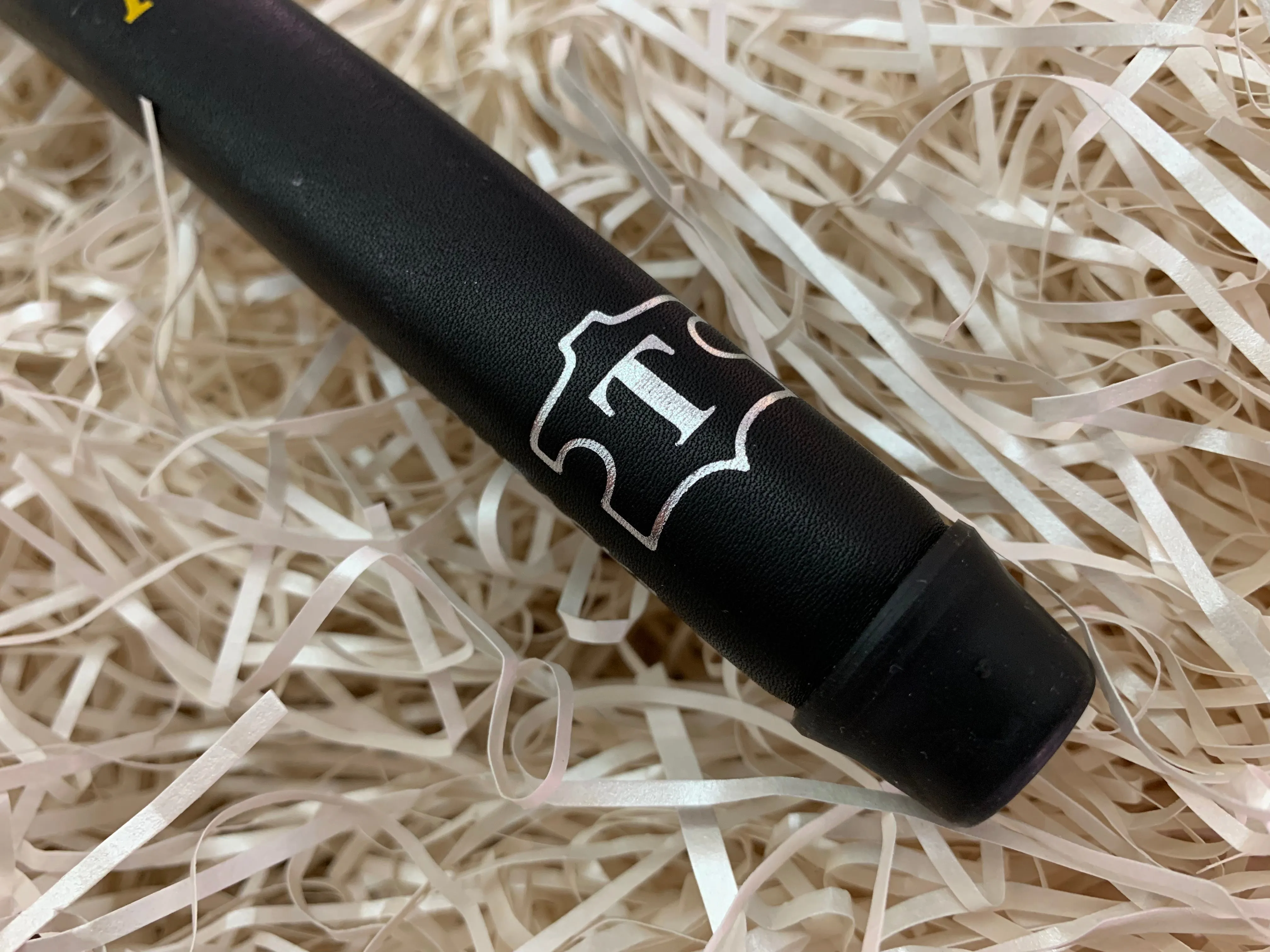 Yamada Leather Putter Grip Black Standard Size Yellow Letters