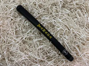 Yamada Leather Putter Grip Black Standard Size Yellow Letters